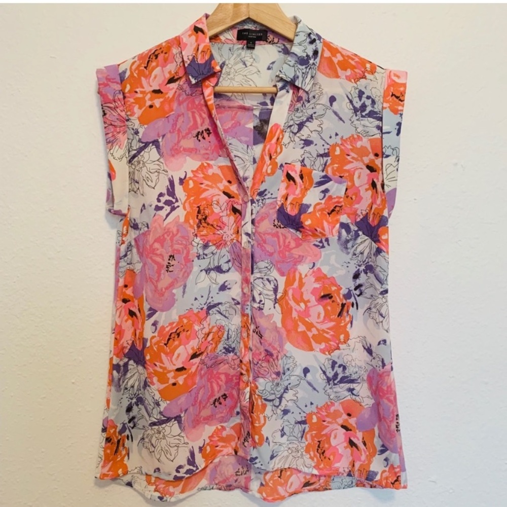 The Limited - Ashton Sleeveless Floral Blouse- Size Small